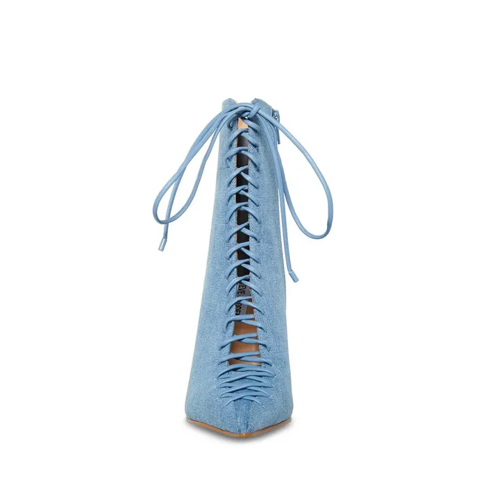 Steve Madden Katari Denim Fabric Womens Boots and Booties Steve Madden Katari Denim Fabric Womens Boots and Booties