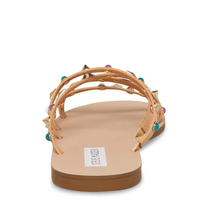 Steve Madden Kelsey Natural Multi Womens Sandals