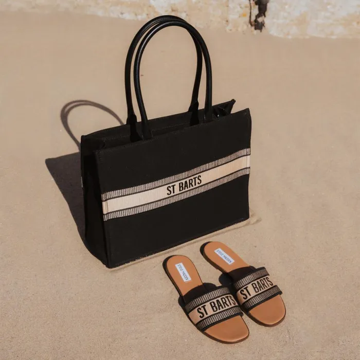 Steve Madden Knox Black Multi Womens Sandals