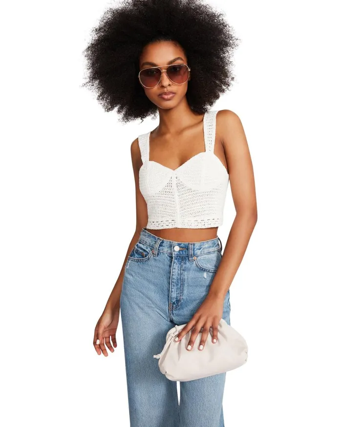 Steve Madden Lorena Top White Womens Tops and Shirts