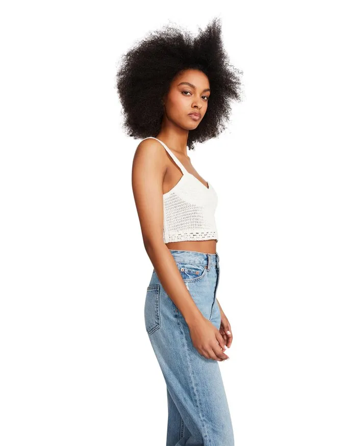 Steve Madden Lorena Top White Womens Tops and Shirts