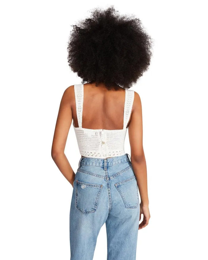 Steve Madden Lorena Top White Womens Tops and Shirts