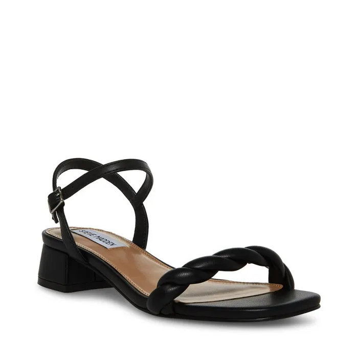 Steve Madden Magnetic Black Womens Sandals