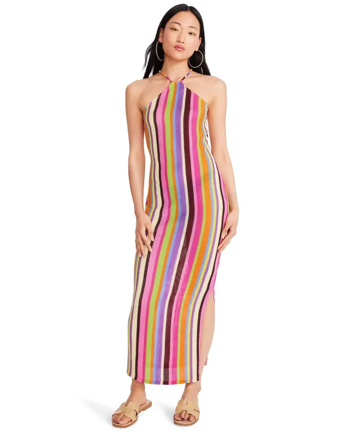 Steve Madden Makenna Dress Pink Multi Womens Dresses