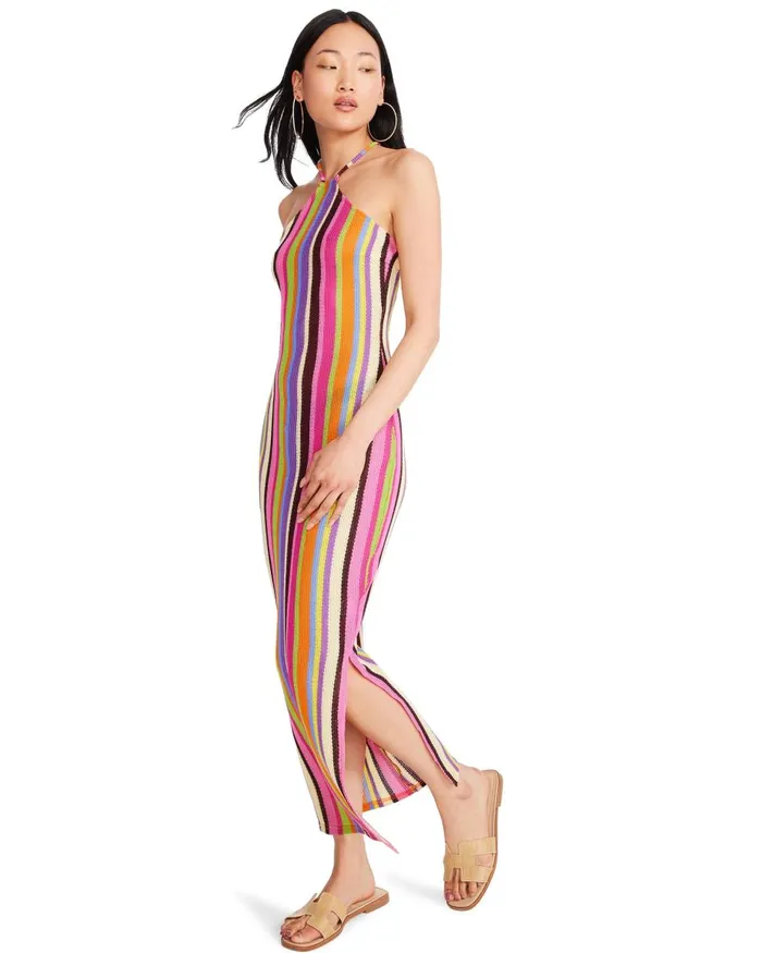 Steve Madden Makenna Dress Pink Multi Womens Dresses Steve Madden Makenna Dress Pink Multi Womens Dresses