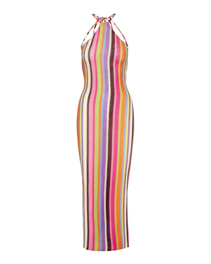 Steve Madden Makenna Dress Pink Multi Womens Dresses Steve Madden Makenna Dress Pink Multi Womens Dresses