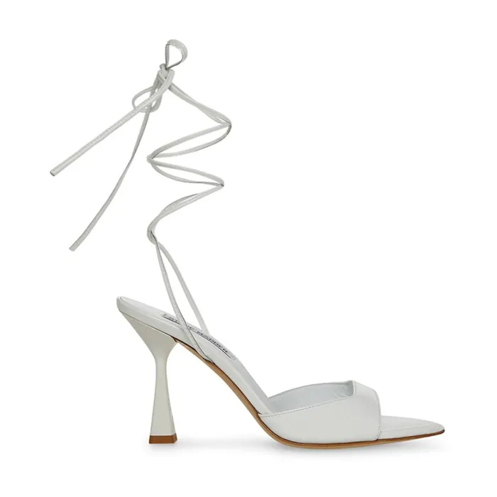 Steve Madden Melina White Patent Womens Heels