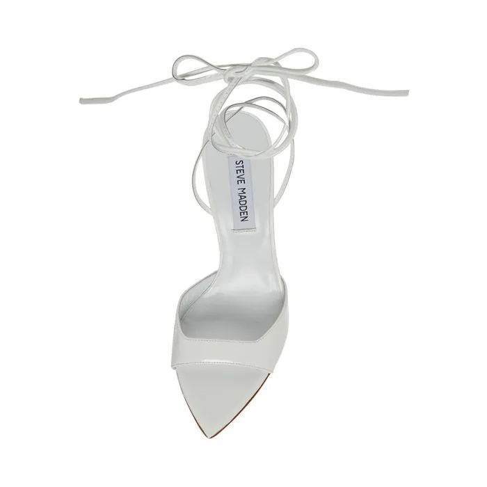 Steve Madden Melina White Patent Womens Heels