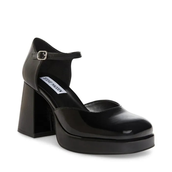 Steve Madden Mimi Black Patent Womens Heels