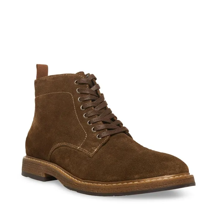 Steve Madden Mitchell Olive Suede Mens Boots