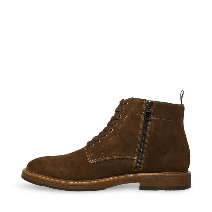 Steve Madden Mitchell Olive Suede Mens Boots
