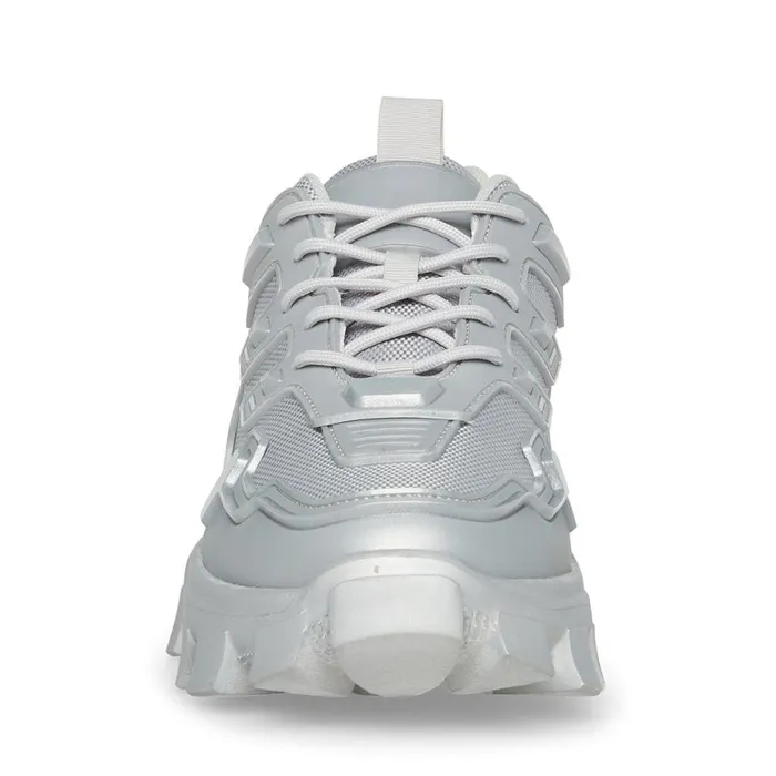 Steve Madden Ponced Silver Womens Sneakers