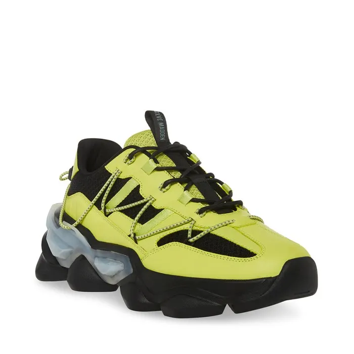 Steve Madden Storm Lime Mens Sneakers