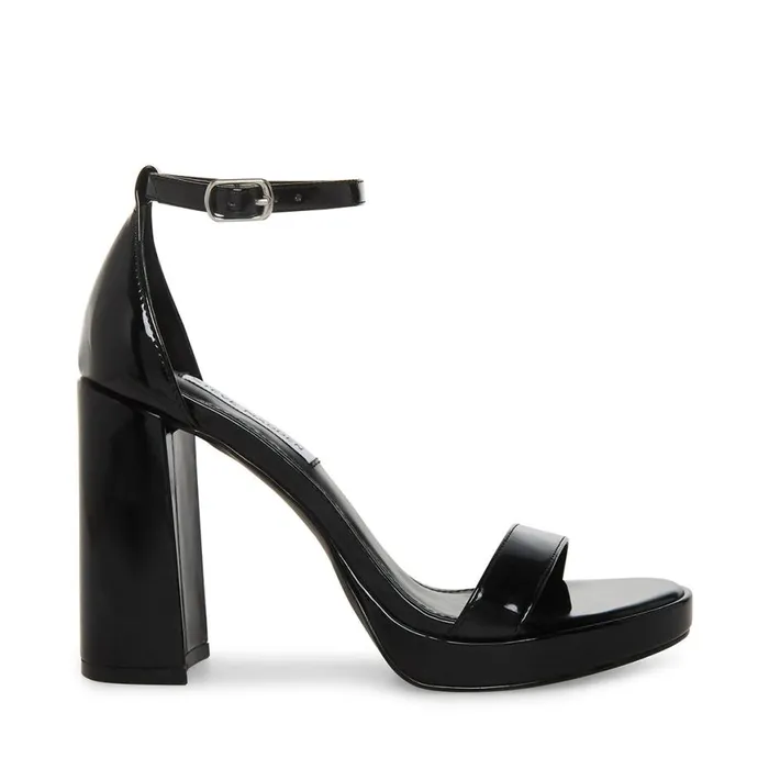 Steve Madden Susan Black Patent Womens Heels
