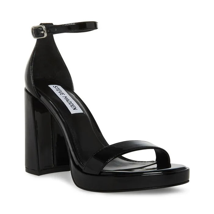 Steve Madden Susan Black Patent Womens Heels