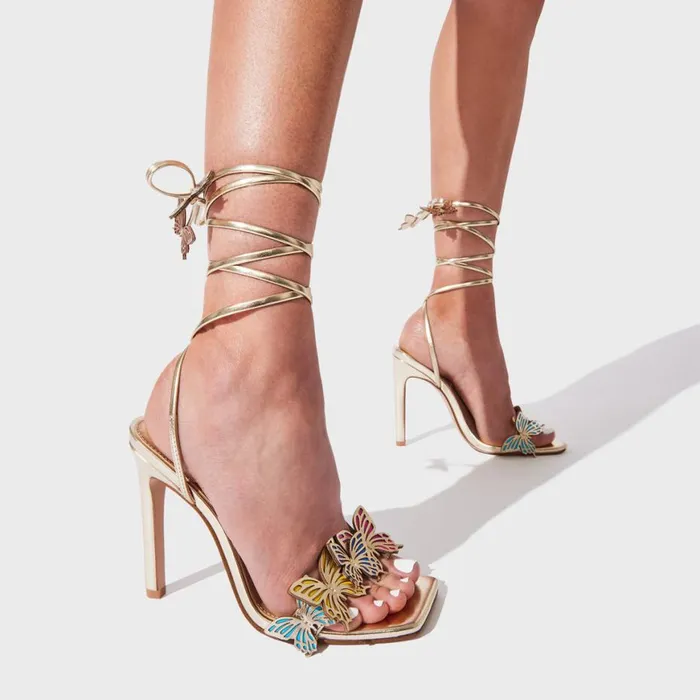 Steve Madden Utopia Gold Womens Heels