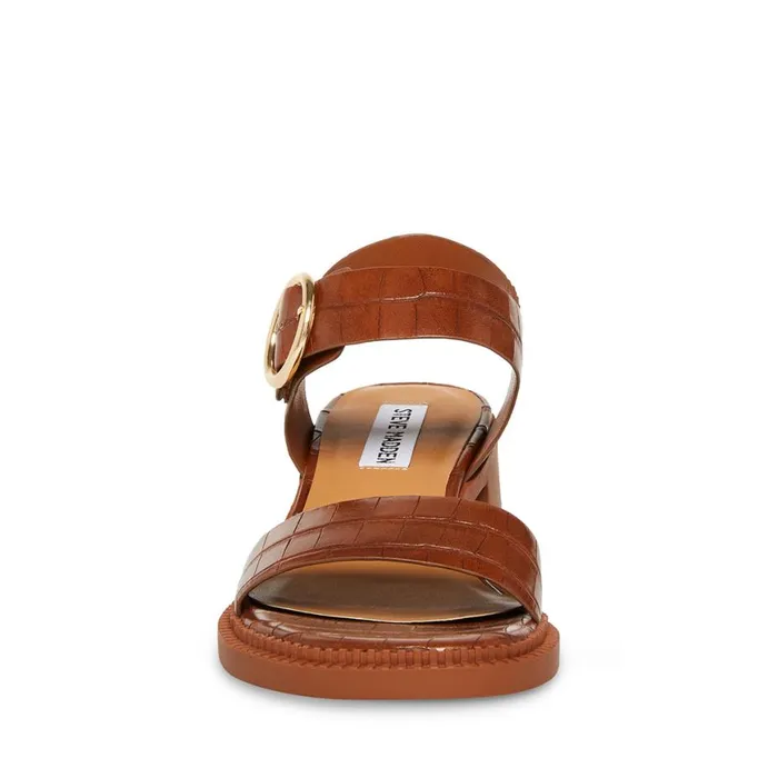 Steve Madden Vianna Brown Crocodile Womens Sandals