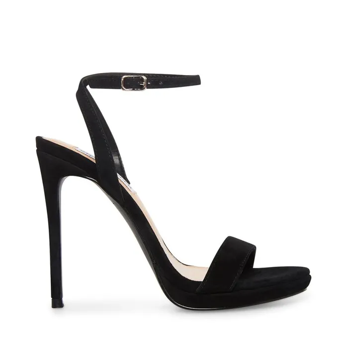Steve Madden Wafer Black Suede Womens Heels