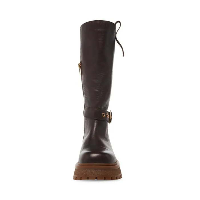 Steve Madden Willow Brown Leather Womens Boots and Booties Steve Madden Willow Brown Leather Womens Boots and Booties