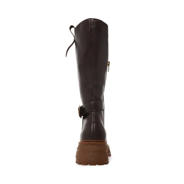 Steve Madden Willow Brown Leather Womens Boots and Booties Steve Madden Willow Brown Leather Womens Boots and Booties