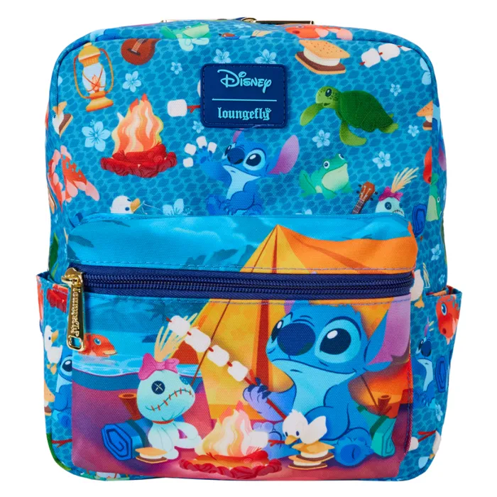 Stitch Camping Cuties AllOver Print Nylon Square Mini Backpack Unisex Loungefly Backpacks Stitch Camping Cuties AllOver Print Nylon Square Mini Backpack Unisex Loungefly Backpacks
