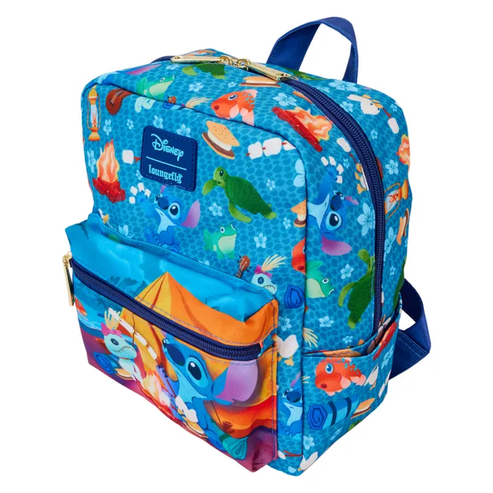 Stitch Camping Cuties AllOver Print Nylon Square Mini Backpack Unisex Loungefly Backpacks Stitch Camping Cuties AllOver Print Nylon Square Mini Backpack Unisex Loungefly Backpacks