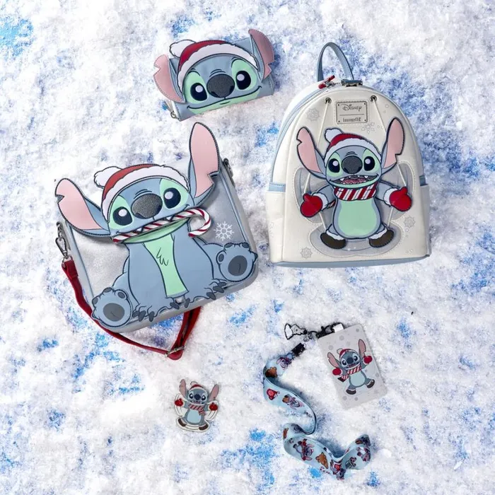 Stitch Holiday Glitter Crossbody Bag Unisex Loungefly Crossbody Bags Stitch Holiday Glitter Crossbody Bag Unisex Loungefly Crossbody Bags