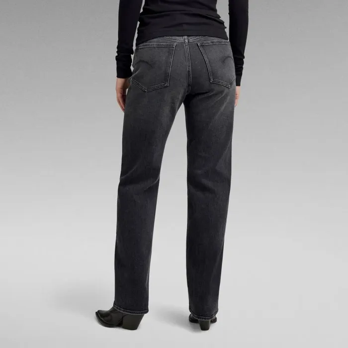 Straight Women GStar RAW Viktoria High Straight Jeans Worn In Black Moon