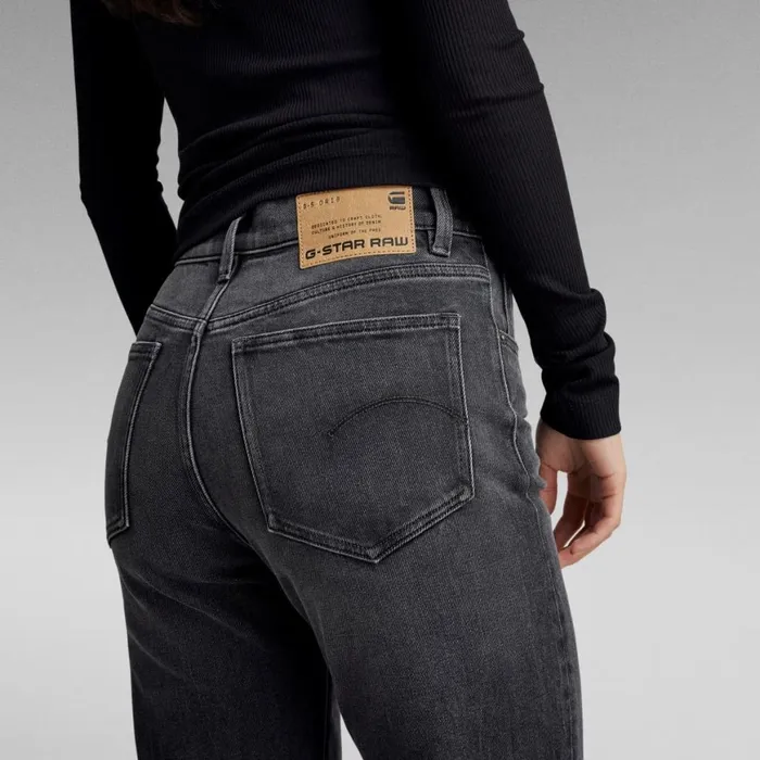 Straight Women GStar RAW Viktoria High Straight Jeans Worn In Black Moon