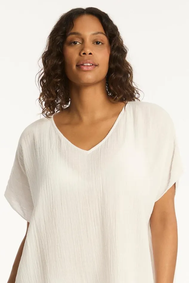 Sunset Kaftan Sunset White Women Sea Level Kaftans