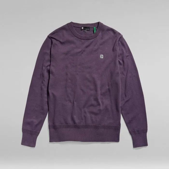 Sweaters Men GStar RAW Premium Core Knitted Sweater Carbonne Purple