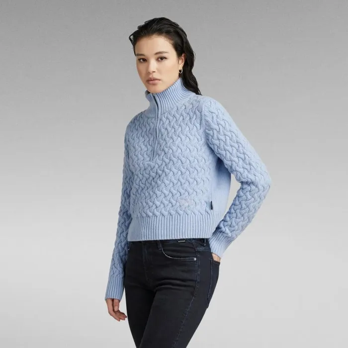 Sweaters Women GStar RAW Chunky Skipper Knitted Sweater Icelandic Blue