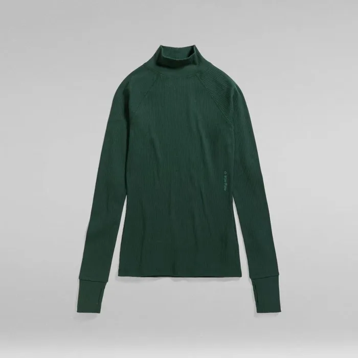 Sweaters Women GStar RAW Slim Rib Mock Top Laub