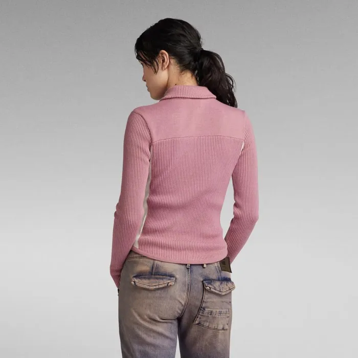 Sweaters Women GStar RAW Y2K Zip Through Knit Deep Ginger