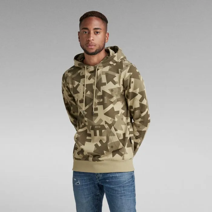 Sweatshirts and Hoodies Men GStar RAW Arrow Camo Hooded Sweater Light Moss Raw Arrow Camo Sweatshirts and Hoodies Men GStar RAW Arrow Camo Hooded Sweater Light Moss Raw Arrow Camo
