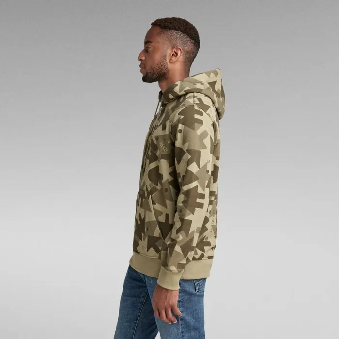 Sweatshirts and Hoodies Men GStar RAW Arrow Camo Hooded Sweater Light Moss Raw Arrow Camo
