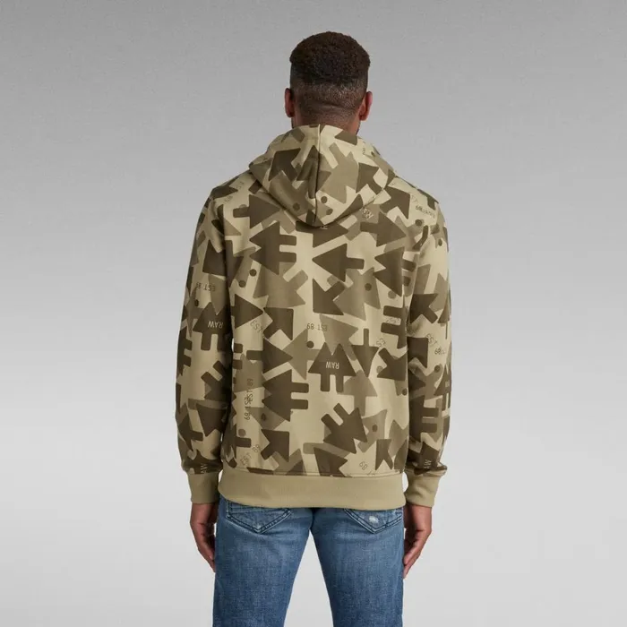 Sweatshirts and Hoodies Men GStar RAW Arrow Camo Hooded Sweater Light Moss Raw Arrow Camo