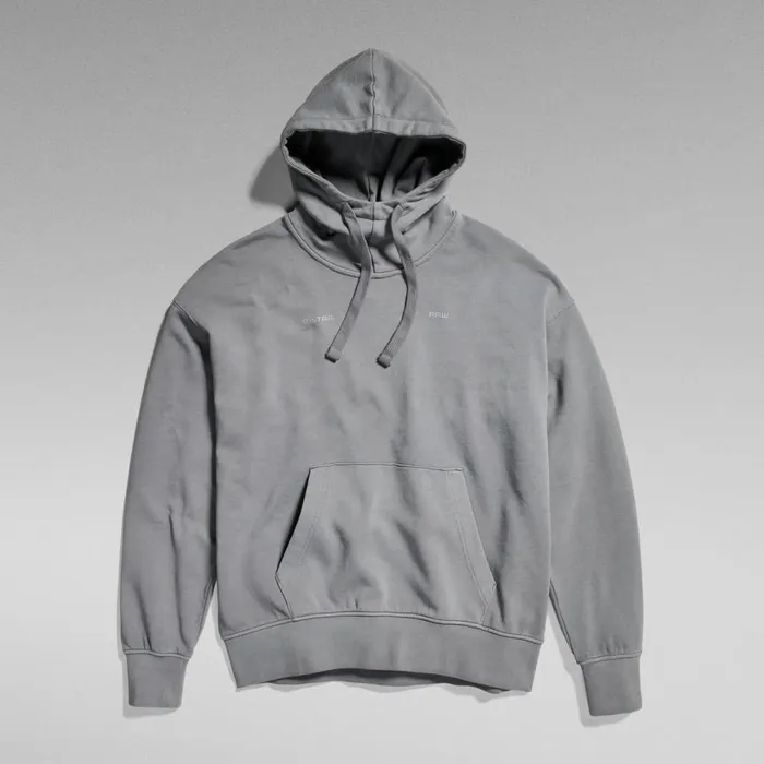 Sweatshirts and Hoodies Men GStar RAW Garment Dyed Oversized Hoodie Granite