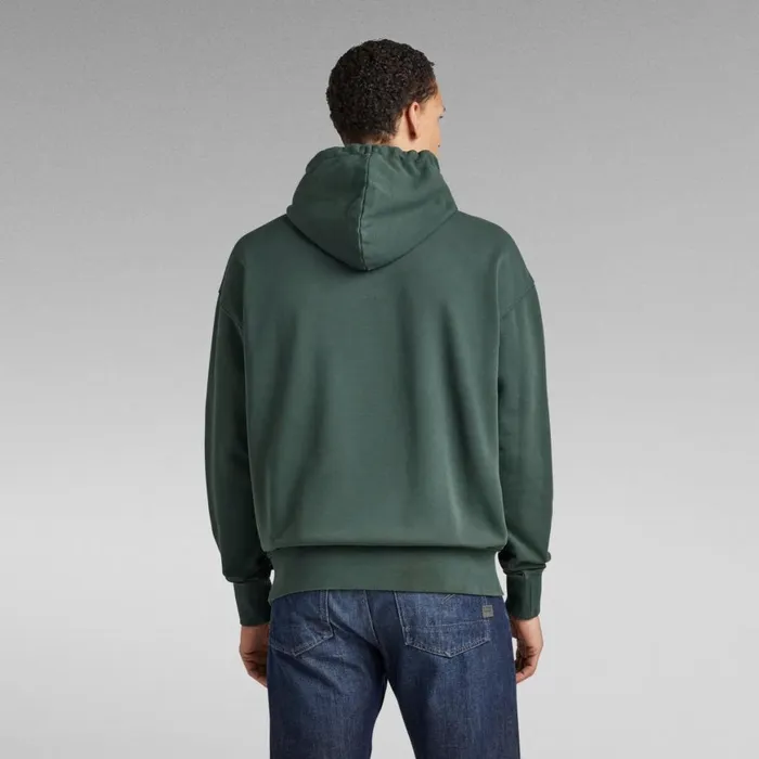 Sweatshirts and Hoodies Men GStar RAW Garment Dyed Oversized Hoodie Laub