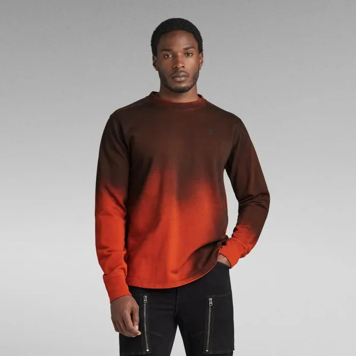 Sweatshirts and Hoodies Men GStar RAW Hand Sprayed Lash Sweater Rooibos Tea Sprayed Sweatshirts and Hoodies Men GStar RAW Hand Sprayed Lash Sweater Rooibos Tea Sprayed