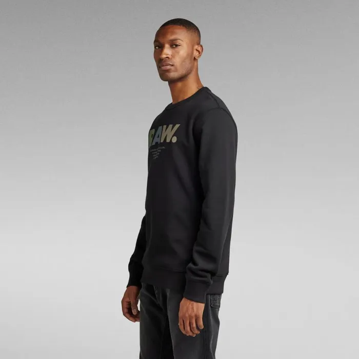 Sweatshirts and Hoodies Men GStar RAW Multi Colored RAW Sweater Dark Black