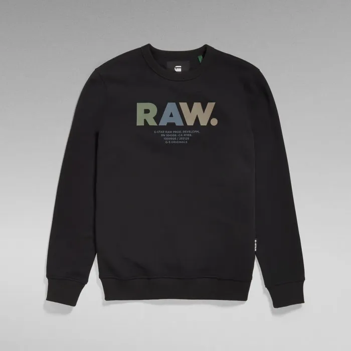 Sweatshirts and Hoodies Men GStar RAW Multi Colored RAW Sweater Dark Black