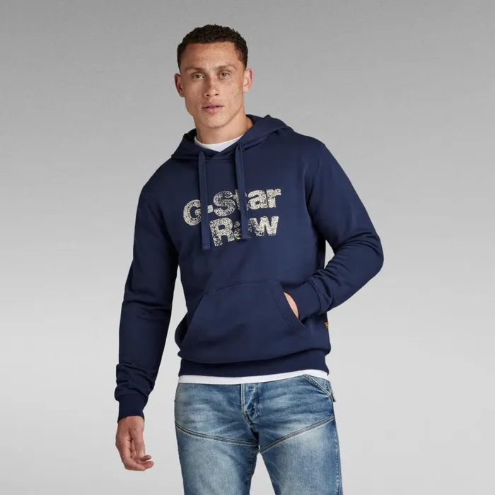 Sweatshirts and Hoodies Men GStar RAW Painted Graphic Hoodie Sartho Blue
