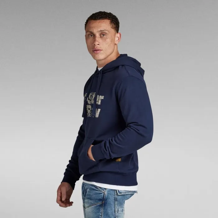 Sweatshirts and Hoodies Men GStar RAW Painted Graphic Hoodie Sartho Blue
