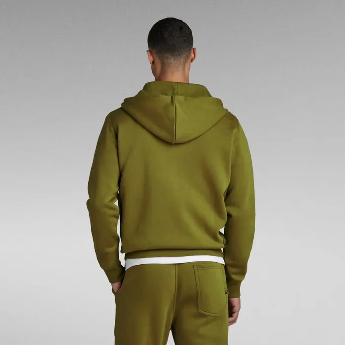 Sweatshirts and Hoodies Men GStar RAW Premium Core Hooded Zip Thru Sweater Tobacco