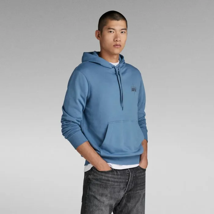 Sweatshirts and Hoodies Men GStar RAW Regular Hooded Sweater Azul