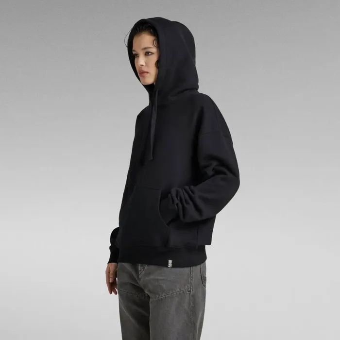 Sweatshirts and Hoodies Women GStar RAW Essential Unisex Loose Hoodie Dark Black
