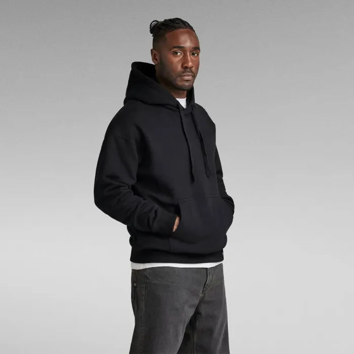 Sweatshirts and Hoodies Women GStar RAW Essential Unisex Loose Hoodie Dark Black
