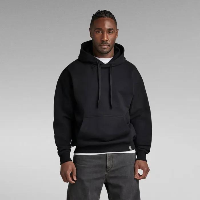 Sweatshirts and Hoodies Women GStar RAW Essential Unisex Loose Hoodie Dark Black