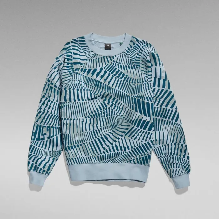 Sweatshirts and Hoodies Women GStar RAW Raglan Allover Loose Sweater Lake Wave Camo